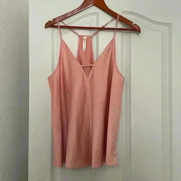 Flora Nikrooz Pink Satin Tunic Tank Top Women’s Large - Picture 1 of 3